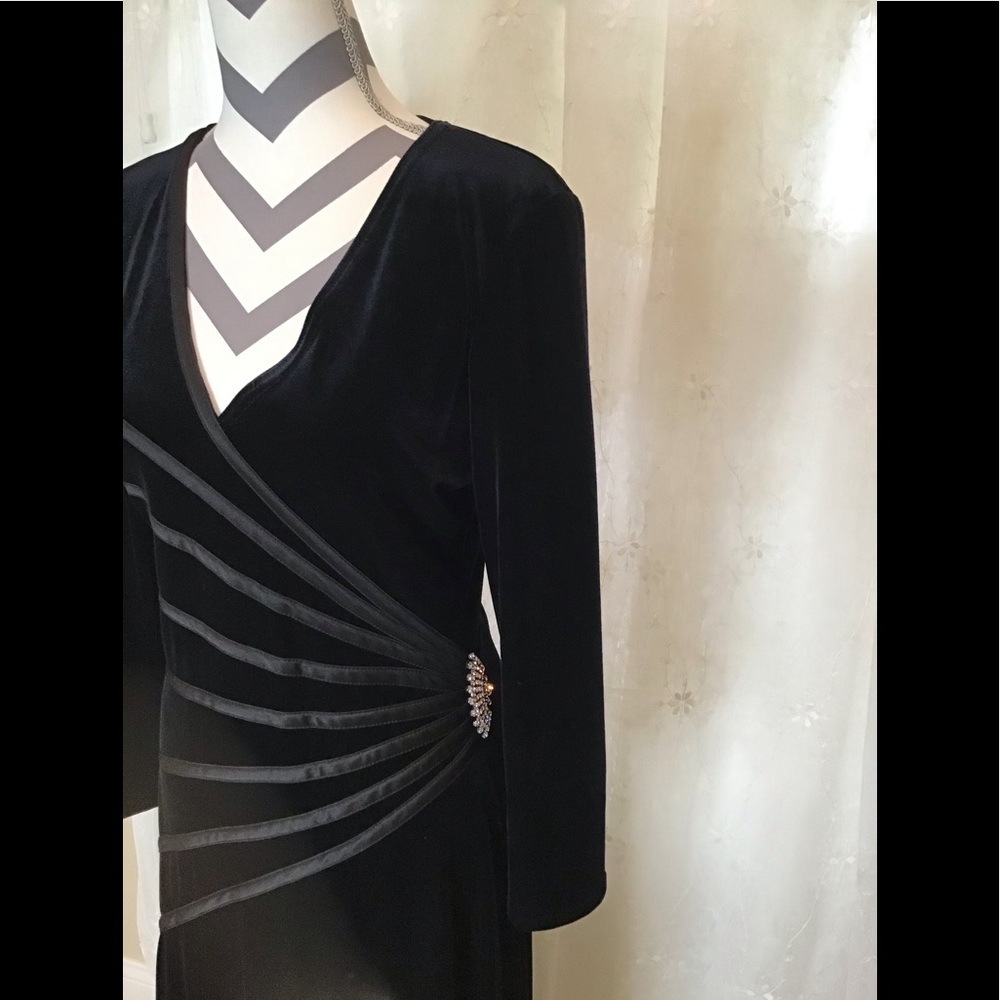 Jessica Howard Velvet Long Gown